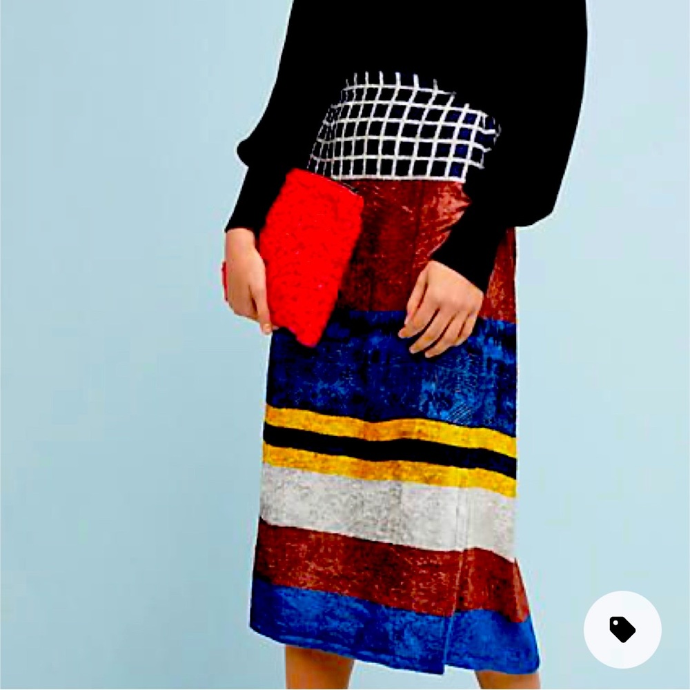 NORBLACKNORWHITE Anthropologie Patterned Skirt